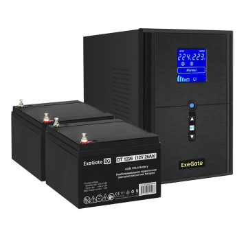 Комплект EXEGATE ИБП EX295989RUS + батарея 26Aч EX282970RUS 2шт