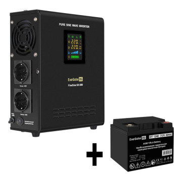 Комплект EXEGATE ИБП EX295995RUS + батарея 40Aч EX282976RUS 1шт